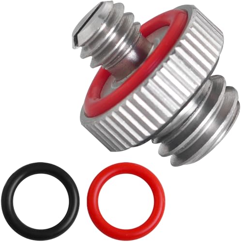 2PCS 1/4 Male to 3/8 Male Threaded Tripod Screw Adapter Conversion Screw with Rubber Grip and Groove Stainless Steel Silver for DSLR Monopods - size: 1/4-20 Male to 3/8-16 Male