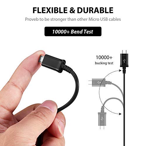 Full 25W Short MicroUSB Compatible with DJI Phantom 4 RTK Plus 480Mbps 2.0 Data High Speed 5A Charging. (2pack, 8 inch) - color: Black, size: 8 Inch