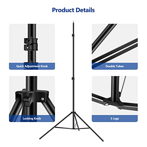 Neewer T-Shaped Background Backdrop Support Stand Kit, 8.5ft/2.6m Tall Adjustable Tripod Stand and 5ft/1.5m Wide Crossbars with 6 Spring Clamps and 1 Carrying Bag for Studio Photo Video Photography - size: 8.5ft x 5ft
