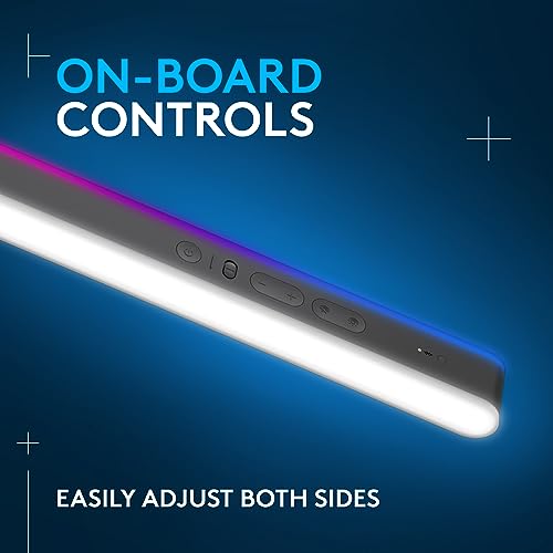 Logitech G Litra Beam LX Premium Dual-Sided RGB LED Streaming Key Light with TrueSoft, for Streaming, Broadcasting, LIGHTSYNC, Bluetooth, USB, PC/Mac - Graphite - style: RGB