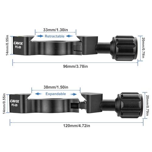 Mini Fish Bone Style Quick Release Clamp - Arca Clamp with 3/8"-1/4" Screw Adapter for Tripod Ball Head Compatible with Arca Swiss Plate