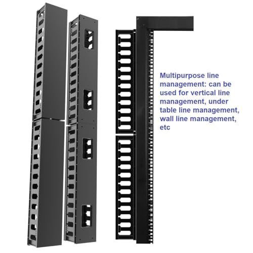 2 Pack of 2U Plastic Cable Management Organizer 12 Slots Horizontal 19" Rack Mount Cable Manager Disassembled