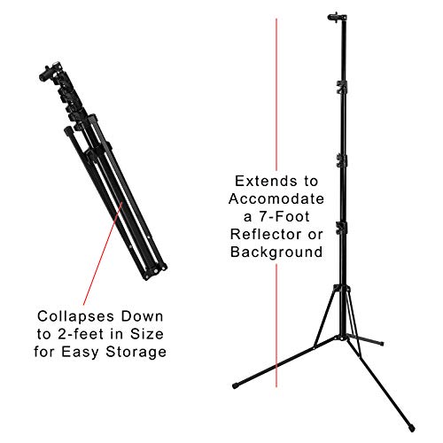 Fotodiox 5'x7' Collapsible Chromakey Green + Blue 2-in-1 Background, Backdrop kit w/Stand Support