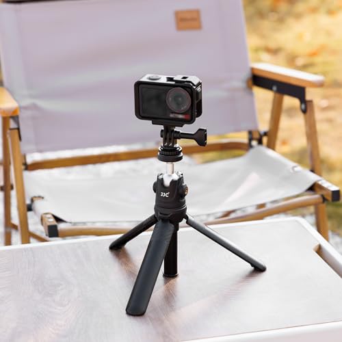 JJC 2-in-1 Tripod Mount & Hot Shoe Camera Mount Adapter for GoPro Go Pro Hero 13 12 11 10 9 8, DJI Osmo Action 5 4 3 & More Action Camera on 1/4"-20 Tripod or Canon Nikon Sony Fujifilm DSLR Camera - size: Tripod Mount & Shoe Mount (1-Pack)