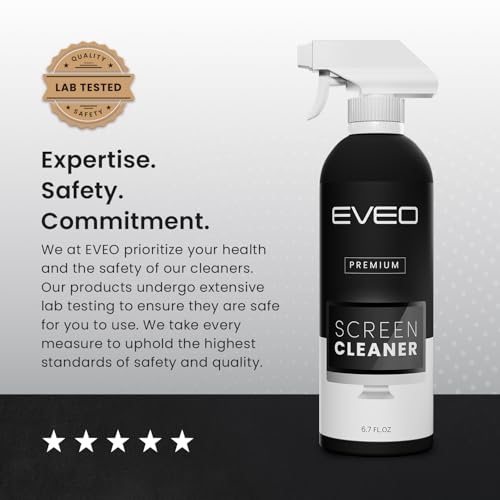 EVEO Screen Cleaner Spray - Large Screen Cleaner Bottle - TV Screen Cleaner, Computer Screen Cleaner, for Laptop, Phone, Ipad - Computer Cleaning kit Electronic Cleaner (1 Pack) - size: 1 Pack