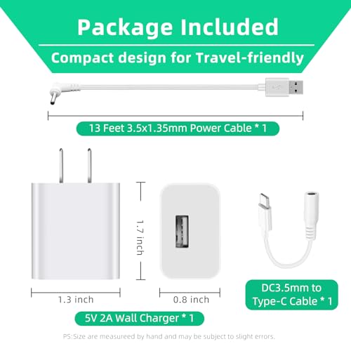 13.1 ft Power Adapter Charger for Ring Stick Up Cam Plug in, Ring Pan Tilt Stick Up Cam, Spotlight Cam/Cam Pro Plug-in Camera Charging Cable Cord Replacement - style: 1 Pack
