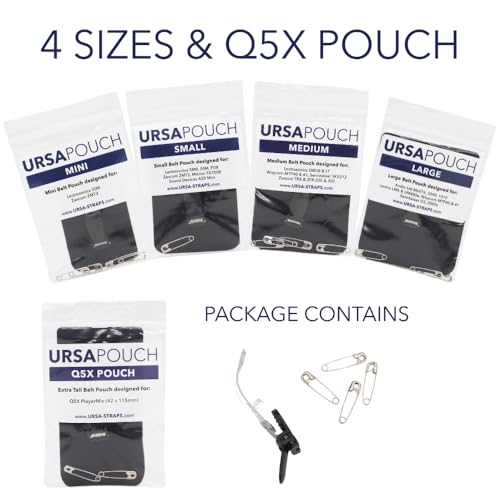 URSA Belt Pouch with Clips - Versatile Rigging for Wireless Transmitters (Black, Mini) - color: Black, size: Mini