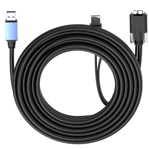 OkyLink Active USB 3.0 A to C Cable, Male to Male 5Gbps, 15ft, Screw Lock | 5M, 3.2 Gen 1, Industrial - grade, for webcam/VR/hard drive - color: USB3.0(5Gbps), size: 15ft (5m)-Screw