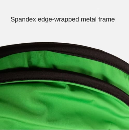 Portable Collapsible Webcam Backdrop with Package Bag, Background Green Screen, Wrinkle-Resistant Fabric, Attachable, Easy Setup, Perfect for Zoom, Webex, Teams, D44''