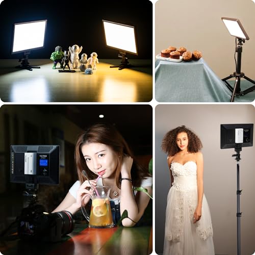 VILTROX 15W LED Video Light Panel, 3300K-5600K On Camera Light, Super Thin Key Light Panel with NP-F550, Led Photography Lighting CRI95+ for Studio Photography Video Recording Live Streaming (L116T - size: 15W CCT & Super Slim