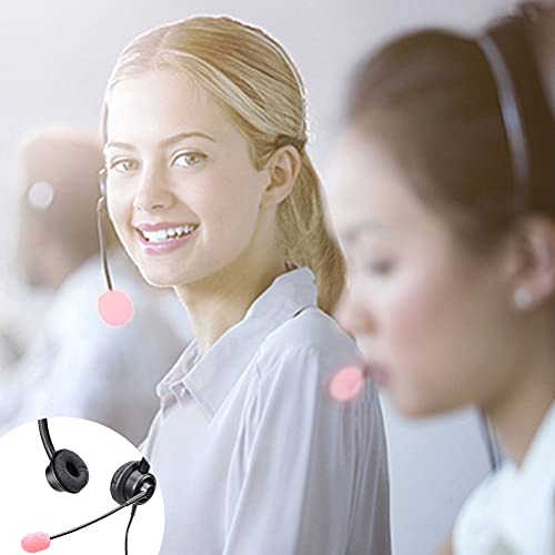 SUMAJU 10 Pack Lapel Headset Microphone Windscreen,Christmas Stocking Stuffers Microphone Sponge Foam Cover Mini Size Lavalier Microphone Windscreen for Variety of Headset Microphone, Pink - color: pink