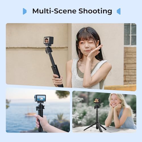 SmallRig Action Camera Selfie Stick Tripod, 7.8-21.6in Extendable, 360° Ball Head, Cold Shoe Mount, Detachable Adapter Only for DJI Action 5 Pro/4/3 (Not for Action 6), 1/4-20" Screw for Webcam - 5435 - style: for DJI action camera (5 Pro/4/3)