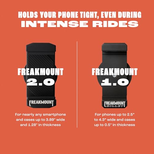 FREAKMOUNT 2.0 Magnetic Motorcycle Phone Mount - Compatible with Harley Davidson - Premium Billet Aluminum Holder for Gas Tank, High-Speed Magnet Accessories - Fits Most Phones, Black