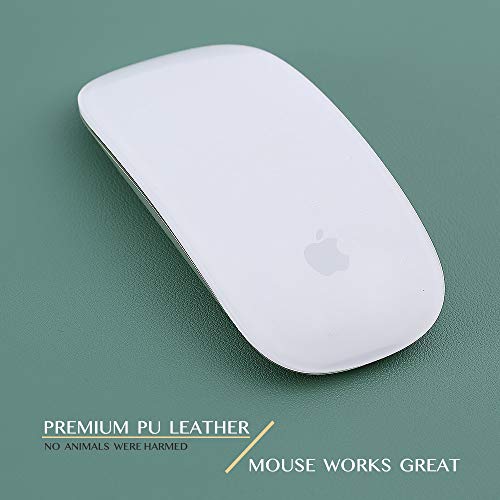 K KNODEL Large Office Leather Desk Mat, Mouse and Keyboard Pad, Computer and Laptop Mat, Desktop Protector and Cover, Writing Pad and Blotter (35.4"x17", Green) - color: Green, size: 35.4" x 17"