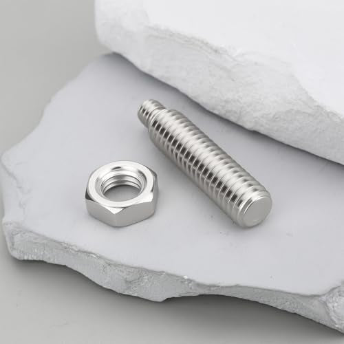 ECSiNG 2pcs 1/4" to 3/8" Threaded Tripod Screw Adapter Stainless Steel with Nuts for Tripod