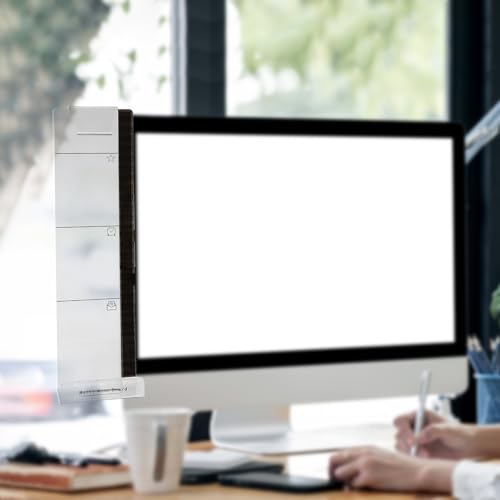 2Pcs Computer Monitor Memo Board with Box Packaging, Home Office Essentials Office Desk Accessories, Multifunction Message Board Note Holder Phone Holder