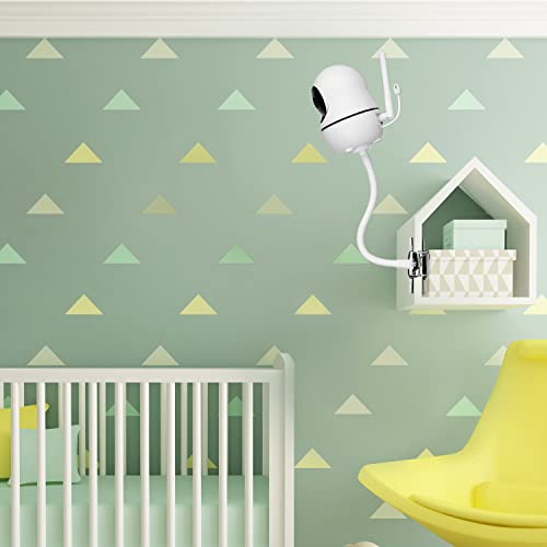 Flexible Baby Monitor Mount Compatible with HelloBaby HB65/HB6550/HB6558/HB66/HB248,ANMEATE SM935E/SM650 Monitor,Baby Camera Mount,Baby Clip Mount Without Tools or Wall Damage