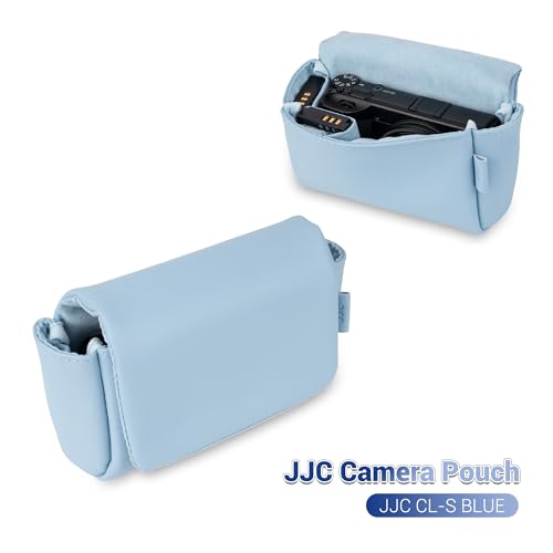 KIWIFOTOS PU Camera Case for Ricoh GR IV GR III SONY RX100 VI SX740 | without Strap,magnetic closure,faux suede lining,dual-layer protection,anti-scratche Travel camera case - color: PU Camera Case Blue