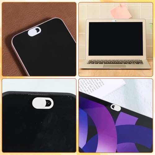 50 Pcs White Webcam Cover Slide, 0.023 Inch Ultra-Thin Universal Camera Privacy Cover White Camera Covers Slide for Phone Laptop Computer