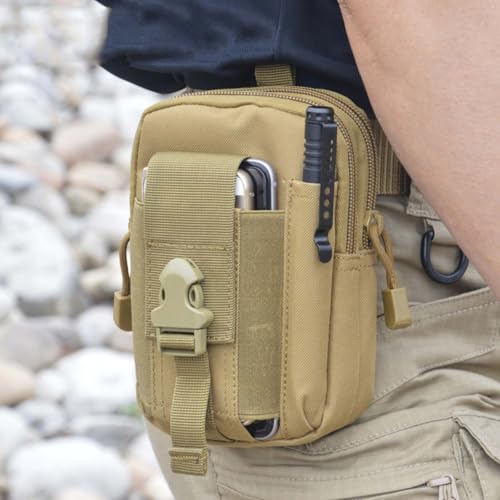 Belt Pouch, Tactical Molle Phone Pouch EDC Utility Pouches Waist Bag, Small Cell Phone Holster Gear Tool Gadget Pocket for Men - color: Black-Python