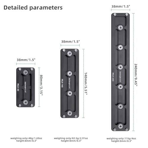 Arca Rail Mount, 5.51 inch Arca Swiss for Rifle Tripod Ballhead Quick Release Plate, Aluminum Arca Plate Compatiable RRS (5.5inch) - size: 5.51inch