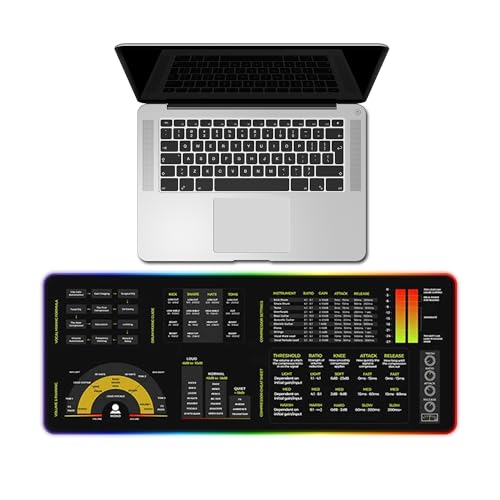 Mixing Mastering Cheat Sheet Mousepad Regular (XXL No Led (800x300mm)) - size: XXL No Led (800x300mm)