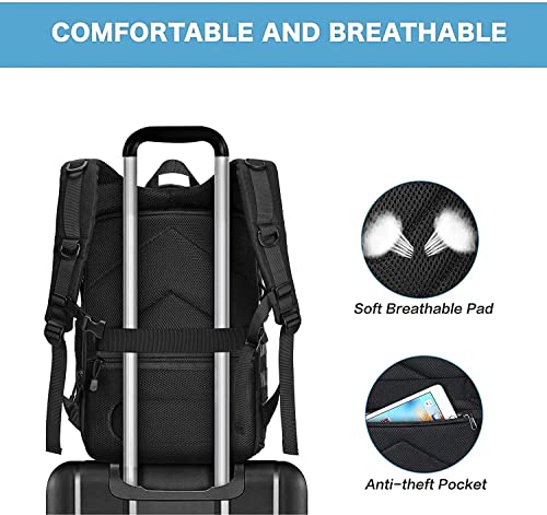 MOSISO Camera Backpack, DSLR/SLR/Mirrorless Tactical Camera Bag Case with Laptop Compartment Compatible with Canon/Nikon/Sony, Black - color: Black