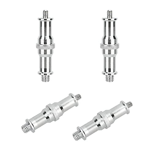 CAMVATE 1/4 to 3/8 Convertor Adapter Spigot Stud for Studio Light Stand | Ball Head, Wireless Flash Receiver, Trigger(4 Pieces)