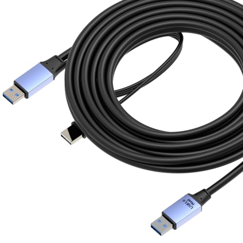 OkyLink Active USB 3.0 Data Cable A to A, Male to Male 5Gbps, 15ft | 5M, 3.2 Gen 1, Comes with power cable, for Industrial Printer and Scanner - color: USB3.0(5Gbps), size: 15ft (5m)