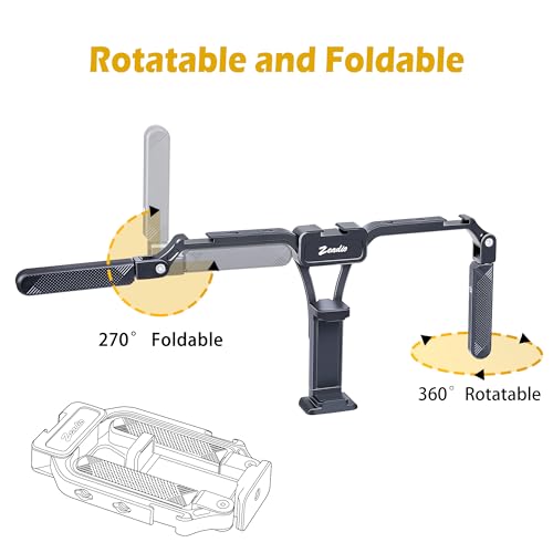 Zeadio Aluminum Smartphone Stabilizer Grip, Foldable Cellphone Video Rig, Filmmaking Vlogging Case, Phone Stabilizer Tripod Mount for All iPhone and Android Smartphones