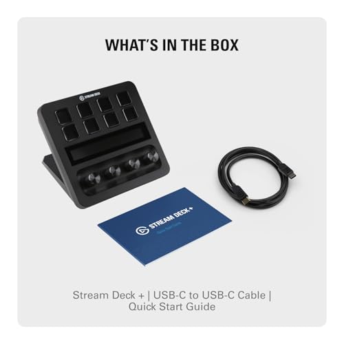 Elgato Stream Deck +, Audio Mixer and Studio Controller | LCD keys, dials and touch strip, Multi actions and smart profiles, Unlocks Wave Link mixing, Works with Mac and PC