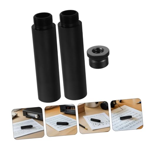 NOLITOY Microphone Extension Tube and Stand Adapter Kit 5/8" Female to 5/8" Male with 3/8" Screw, Boom Arm Mic Stand Parts for Desk Mounts and Live Streaming Use