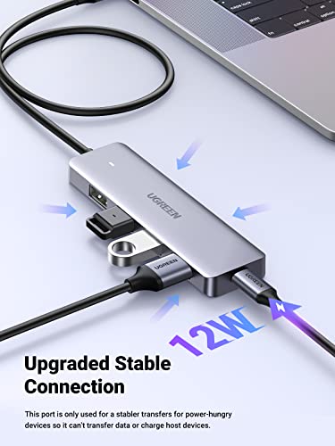 UGREEN USB C Hub - 4 Port USB 3.0 Powered Splitter for Laptops, MacBooks, iPads, Chromebooks, iPhones, Galaxy S23 & More, 2FT - size: 2 FT