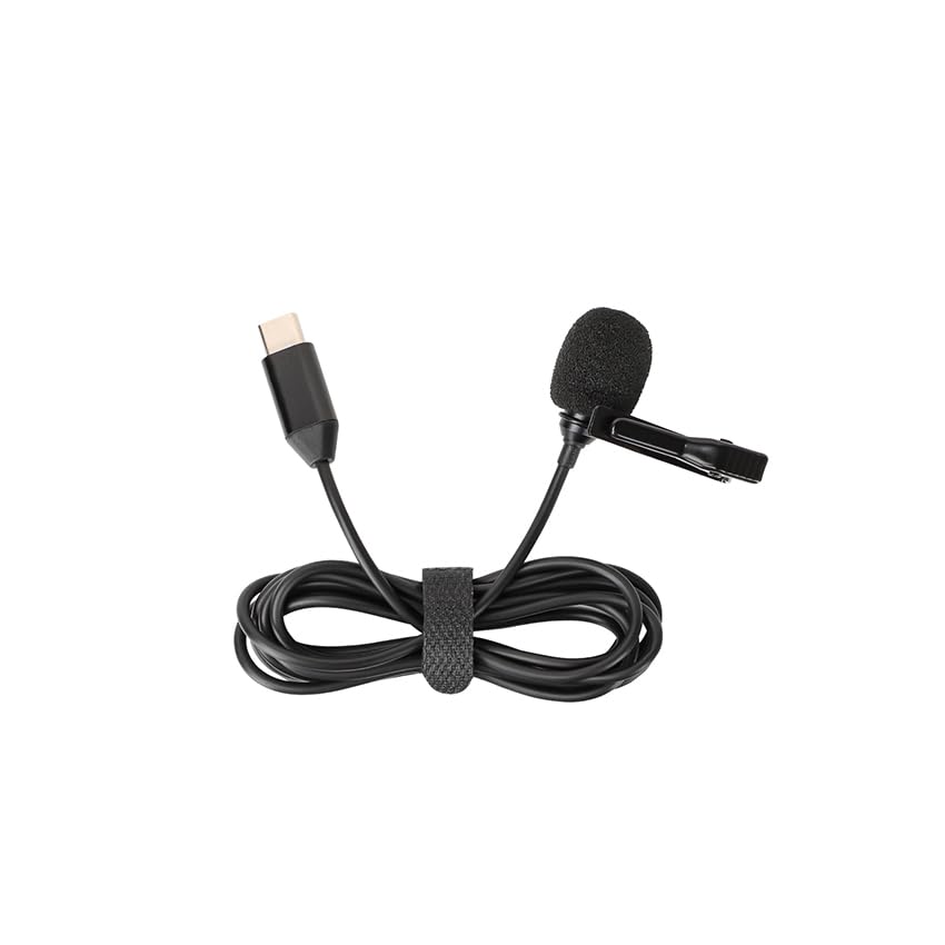 Lavalier Microphone Compatible for Insta360 Ace Pro/360 Ace, Noise Cancelling Microphone Type C Microphone Cable 1.5 m