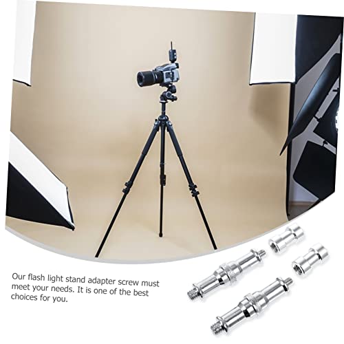 Tripod Screw Adapter 1/4 to 3/8 Converter Quick Release Light Stand Screw 4-Piece Set for Camera Monopod and Flash Stands