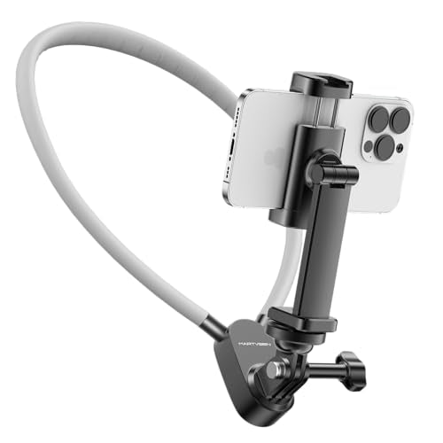 Neck Phone Holder for Recording - POV/Vlog Phone Holder, Hands Free Selfie Neck Phone Mount Chest Video Filming for iPhone 16 15 14 13 Android Phones GoPro DJI, 𝐍𝐎 Magnetic Version - size: S7PRO NO Magnetic Version