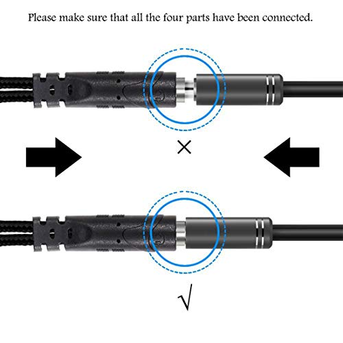 ENVEL Headset and Microphone Splitter Cable for PC Audio Jack Headphones Adapter Convertors 3.5mm Female to Dual Male for Computer Simultaneously Y Splitter