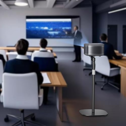 Projector Stand Floor Mount, Adjustable Height 33"-50" | 1/4 Screw with Heavy Base, Arbitrary Angle Adjustment, For Living Room, Courtyard, Bedroom - color: Black