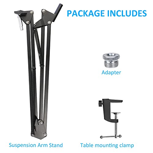 Boom Arm Stand for HyperX SoloCast 2 Boom Arm - Professional Adjustable Scissor Mic Stand Compatible with HyperX SoloCast 2 Microphone by YOUSHARES - color: Boom Arm Set(B)for HyperX SoloCast