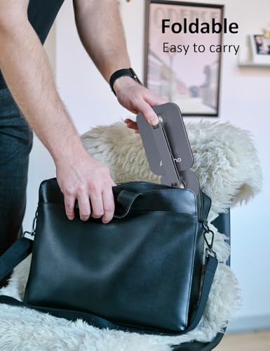 Aoviho Magnetic Phone Stand for MagSafe Adjustable - Aluminum Portable Phone Holder for Desk with 360° Rotating Head Compatible with iPhone 16/15/14/13/12 Pro Max and Magnetic Phone Case, Grey - color: Grey