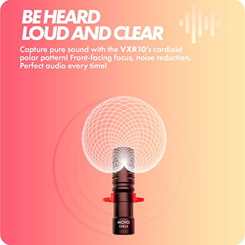 Movo Content Creator Video Kit with VXR10 Shotgun Condenser Video Microphone and Mini LED Video Light - Compact Mic and Light for Cameras and Smartphone Video