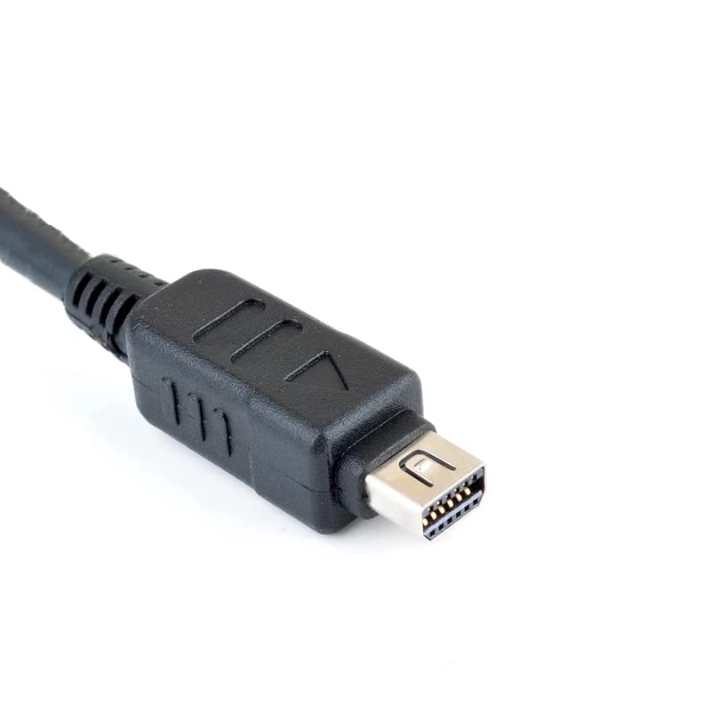 150cm Black 12Pin USB Data Transfer and Charging Cable for Olympus Tough TG 630 830 860 870 TG-2, SZ-10 SZ-11 SZ-14 C-170 C-180 C-480 C-500, Stylus 5010 Pen-E Series