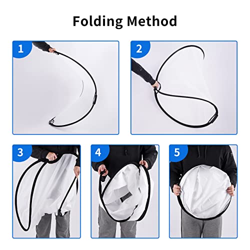 Selens Handle Round Reflector Stand Kit for Photography, 32" 5-in-1 Collapsible Lighting With 6.5ft Light Stand, Carry Bag and Clamp for Portrait Studio Shoot - size: 32in Reflector Stand Kit