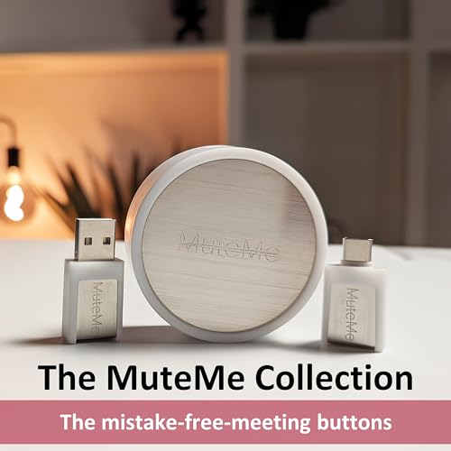MuteMe Mini - USB C - Illuminated Physical Mute Button for Zoom, Teams, WebEx & More (As Seen on Shark Tank)! Free Windows/Mac Software Required to Use - style: MuteMe Mini -USB C