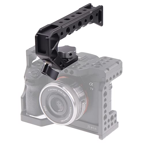 Hersmay A7III Cage with Top Handle, A9 Camera Cage for Sony A7III / A7RIII /A9 /A7II Mirrorless Camera, Multiple 1/4" 3/8" Screw Holes for Vlogging Video Shooting Filmmaking Rig - size: For Sony A7III/A7RIII/A9/A7II