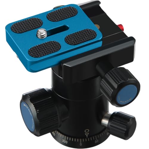 Frienda 2 Pieces Metal Quick Release Plate with 1/4''-20 Camera Screw Tripod Mount Plate Fits Standard for DSLR Camera Tripod Ball Head(Blue,Pu50) - color: Blue, style: PU50