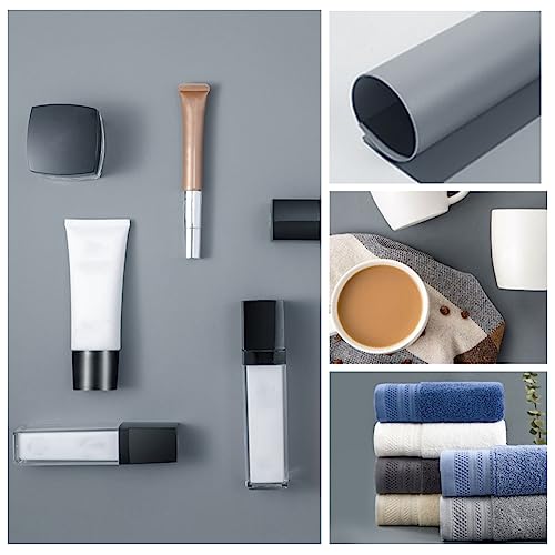 BENECREAT 40x15inch PVC Photography Backdrop, Matte Gray PVC Vinyl Photo Background for Product Video Photography Photo Studio - color: Grey