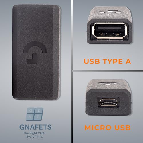 USB Coupler, Converter, Female Adapter - USB A to USB C or Micro USB for Cable Extension, Compatible with Logitech Peripherals, Mouse, Keyboard and Webcam. (Micro USB) - color: Micro USB