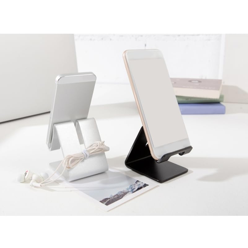 Angoily Angle-Adjustable Phone Holder Desktop Phone Support Cell Stand for Desk Fixed Viewing Angle for Movie Watching Live Streaming and Video Recording Compact Cellphone Stand Pedestal