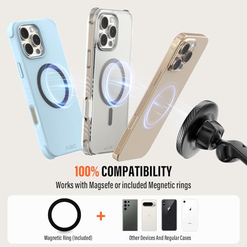 APPS2Car Magnetic Phone Stand for MagSafe, Height Adjustable Foldable iPhone Stand with Heavy Base and Metal Ring, Desk Phone Holder for iPhone 17/16/15/14/13 Pro Max, Black - color: Black - Magnetic Stand